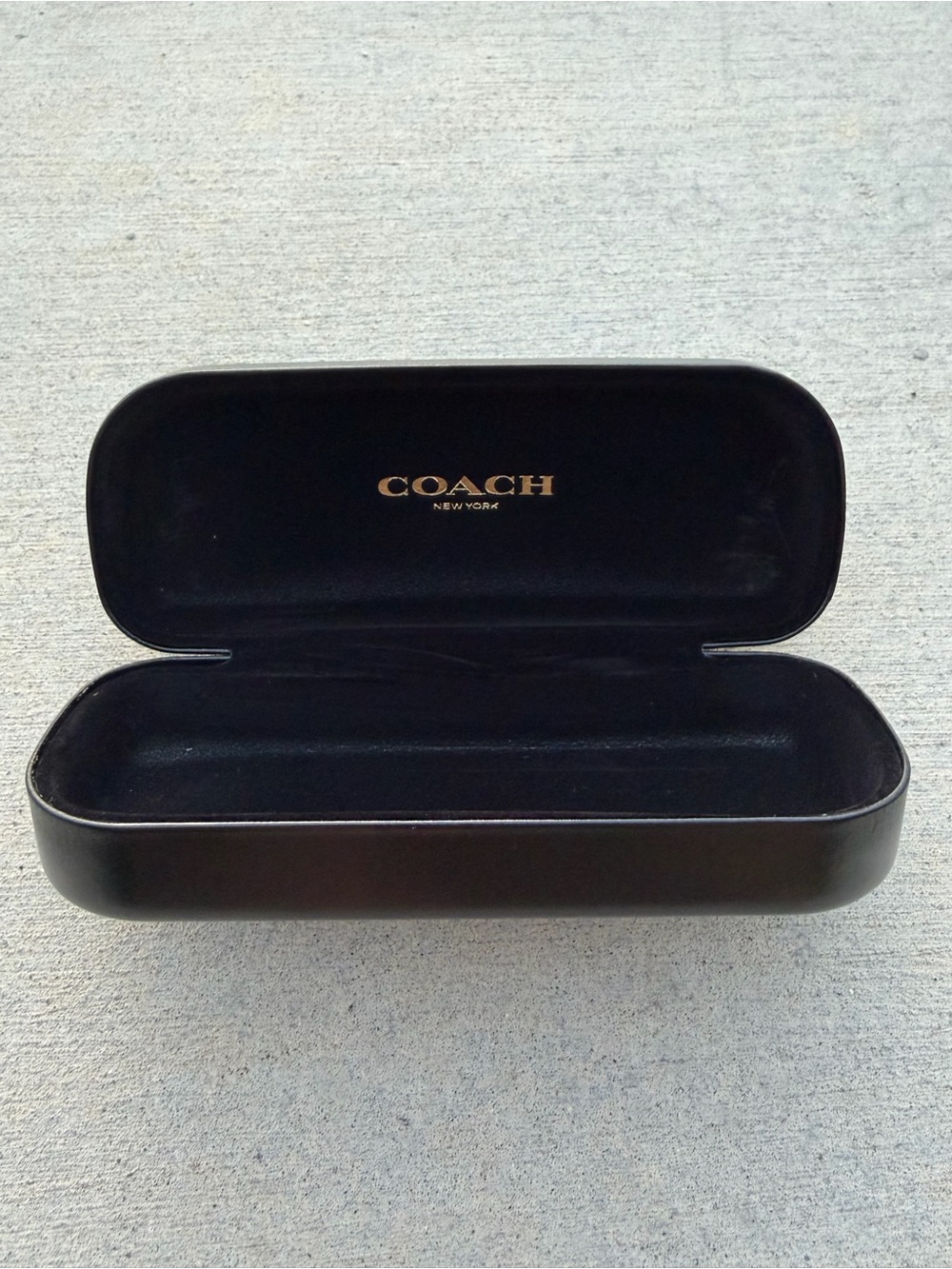 COACH Black and Gold Eyewear Case
